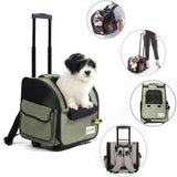 EDENPETZ Pet Dog Cat Trolley Rolling Luggage Backpack