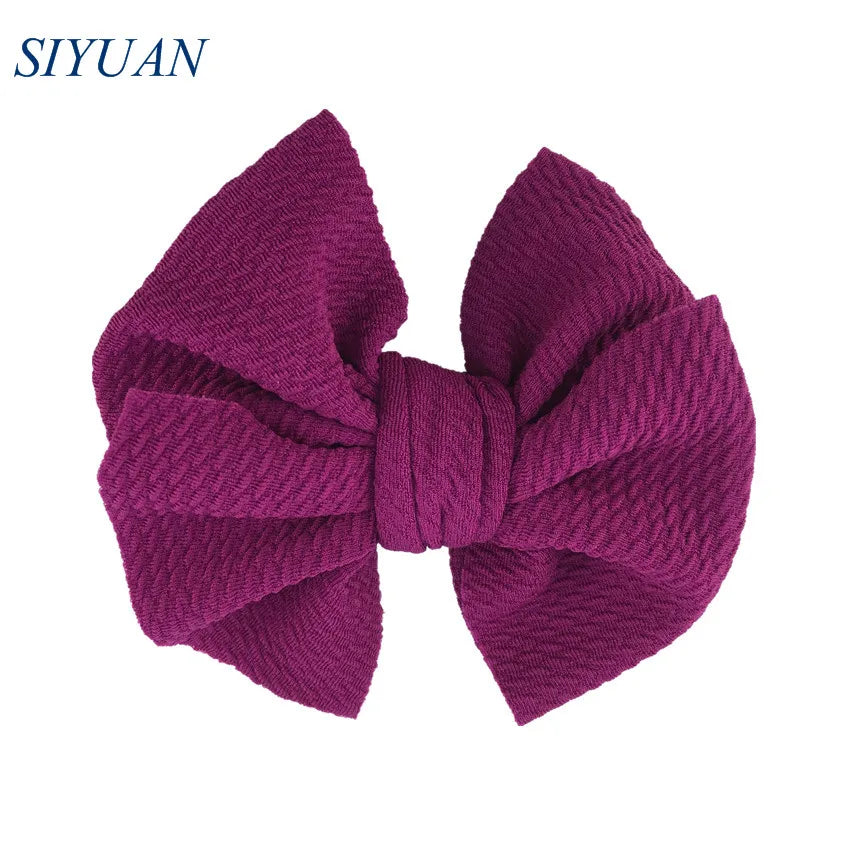 20pcs/lot High Quality 4.5'' Solid Seersucker Waffle Bow