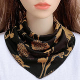 Korean Floral Print Button Bib Protect Cervical Spine