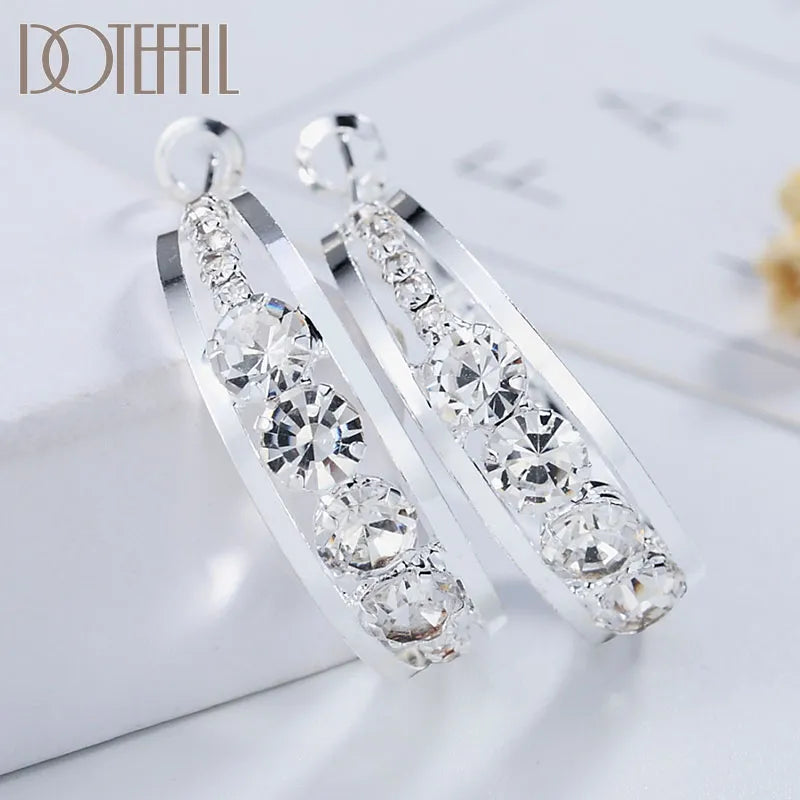 DOTEFFIL 925 Sterling Silver Gold Black Geometric Rhombus