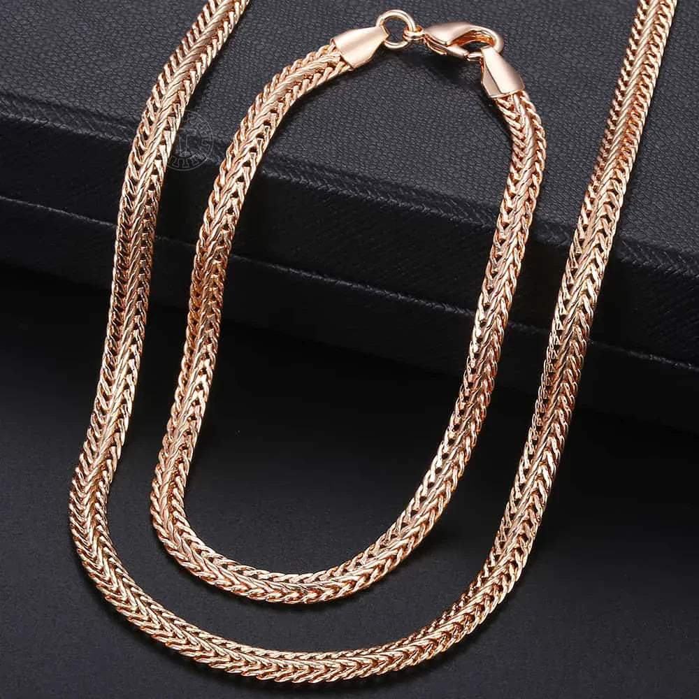 Women's Jewelry Sets 585 Rose Gold Color Necklace