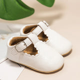 KIDSUN Newborn Baby Shoes Stripe PU Leather Boy