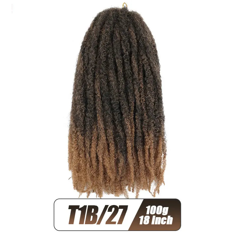 18inch Synthetic Afro Kinky Marley Braids Hair Soft