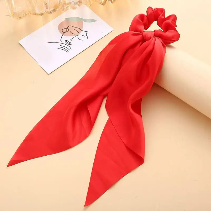 1PC New Women Scrunchie Ribbon Elastic Hair Bands