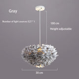 Feather Chandelier Nordic Modern Living Room Bedroom Feather
