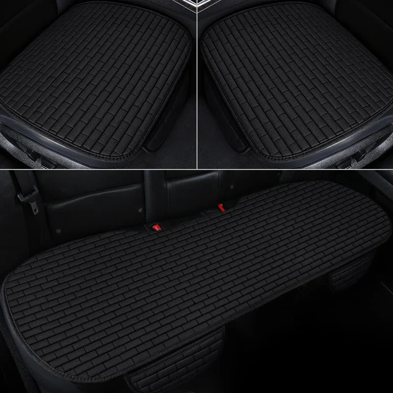 Car seat cover front/Rear Flax Seat Protect Cushion