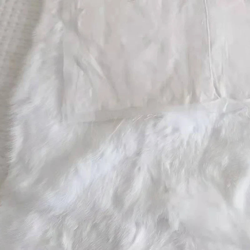 50x100cm Natural Rabbit Fur Patchwork Skin Crafts Sewing