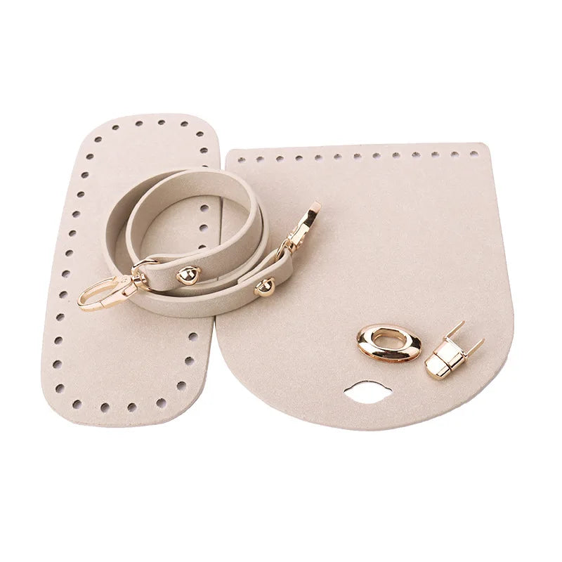 8colors 4PcsSet Artificial Leather Shoulder Bag Bottom Strap