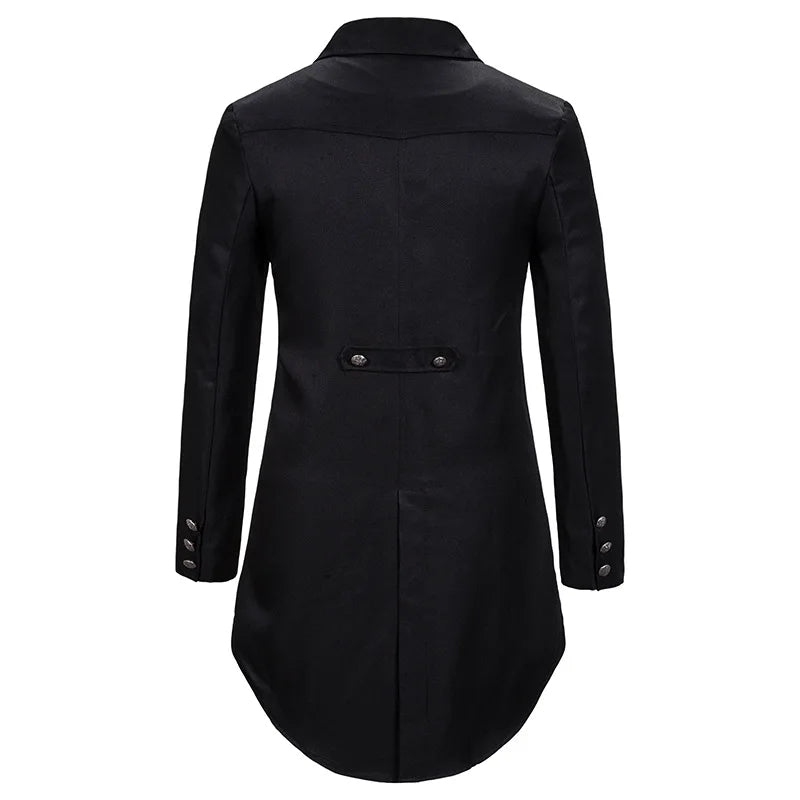 Gothic Victorian Tailcoat Jacket Men Steampunk Medieval Cosplay