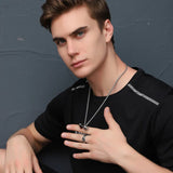 dumbbel necklace male Couple necklace pendant stainless steel