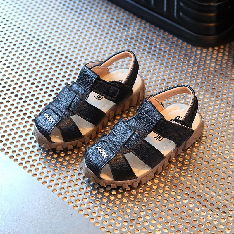 Leather Sandals Boys 100% Soft Leather In Summer