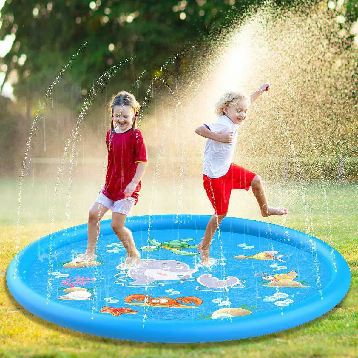 Children Play Spray Mat 100/170cm Beach Inflatable Water