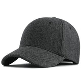 Male Winter large size felt baseball cap big
