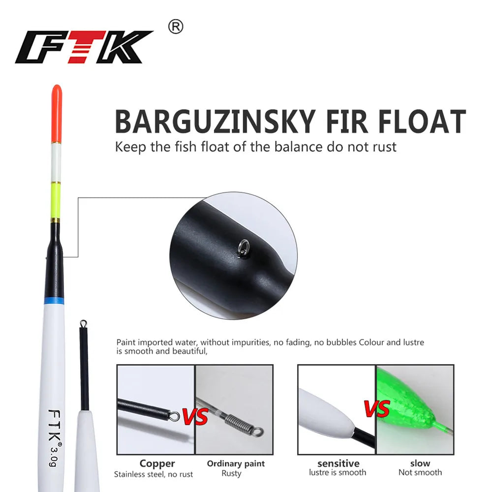 FTK Barguzinsky Fir 5Pcs/Lot Bobber Fishing Float Length