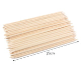 500Pcs/Pack Wooden Cuticle Pusher Remover Orange Stick Sticker