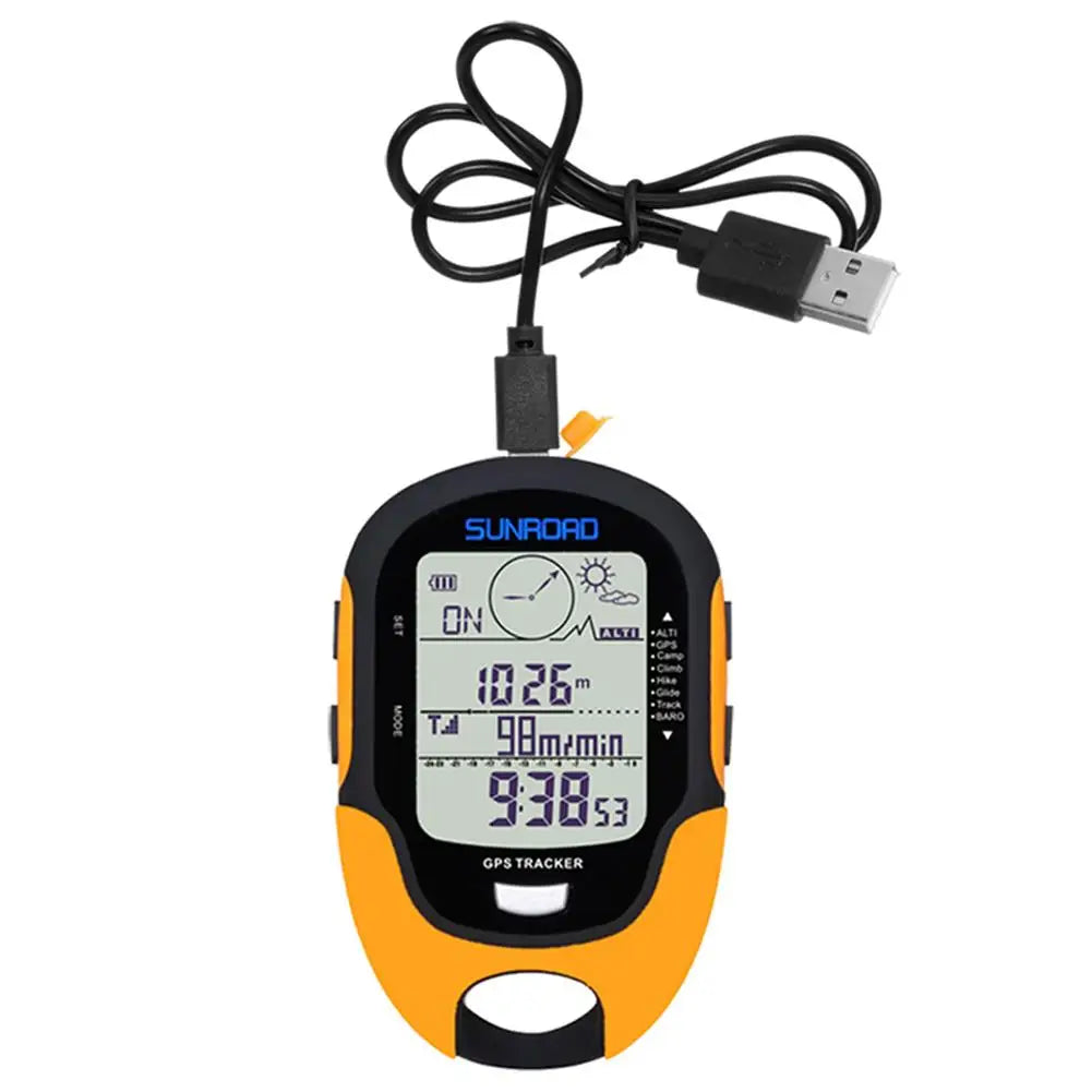SUNROAD Multifunctional Handheld USB Compass Altimeter Barometer Digital