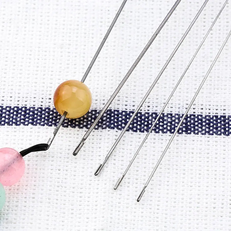 5pcslot super long stainless steel beading needles easy