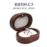 Marriage Engagement Wooden Ring Box for Wedding Custom