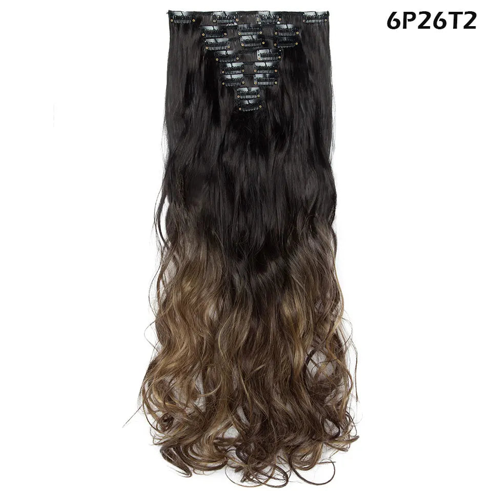 S-noilite Synthetic 24inch 140g 8PCS/set Clip In On