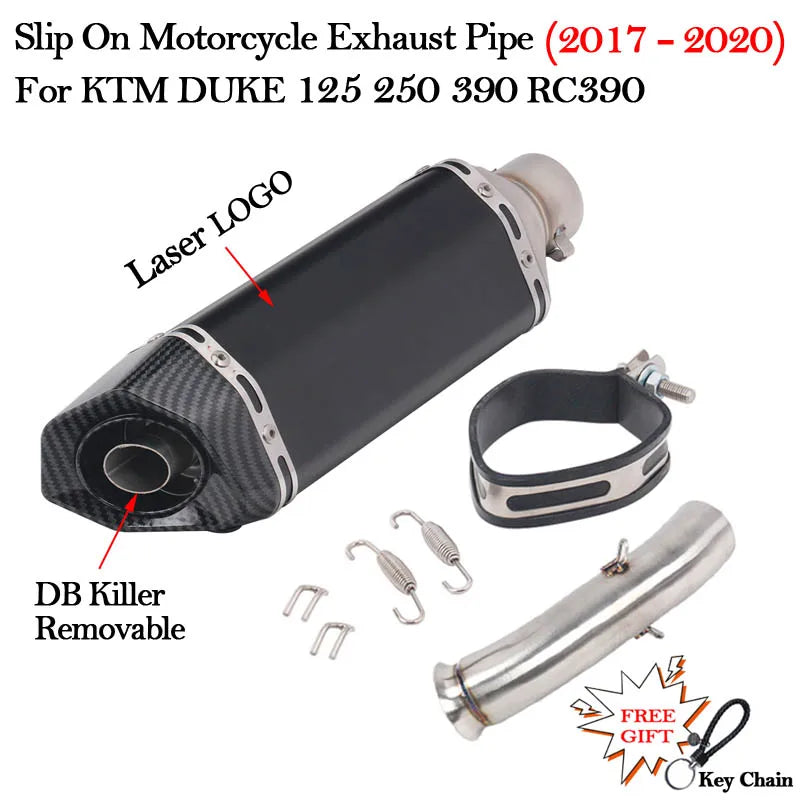 Slip on 51mm Motorcycle Exhaust System Muffler Escape