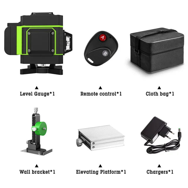 Laser Level 12/16 lines green line 3D/4D Self-Leveling