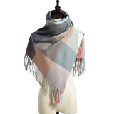 2023 Luxury Brand cashmere women plaid scarf winter