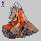 New Luxury Pure Silk Scarf Shawl Women