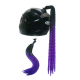 Punk Style Motorcycle Helmet Dreadlocks Women Helmet Dreadlocks Ponytail Braid Motocross Bicycle Helmet Punk Hair Decoration