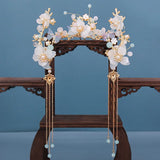 Chinese Hanfu Hair Accessories Set Long Fringed Vintage