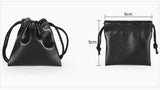 1PC PU Leather Headphone Drawstring Storage Bag