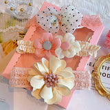 3Pcs/Set Baby Girl Headband Elastic Lace Flower Hair