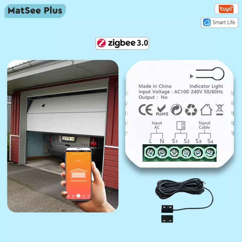 Tuya Smart Life ZigBee Garage Door Opener Controller