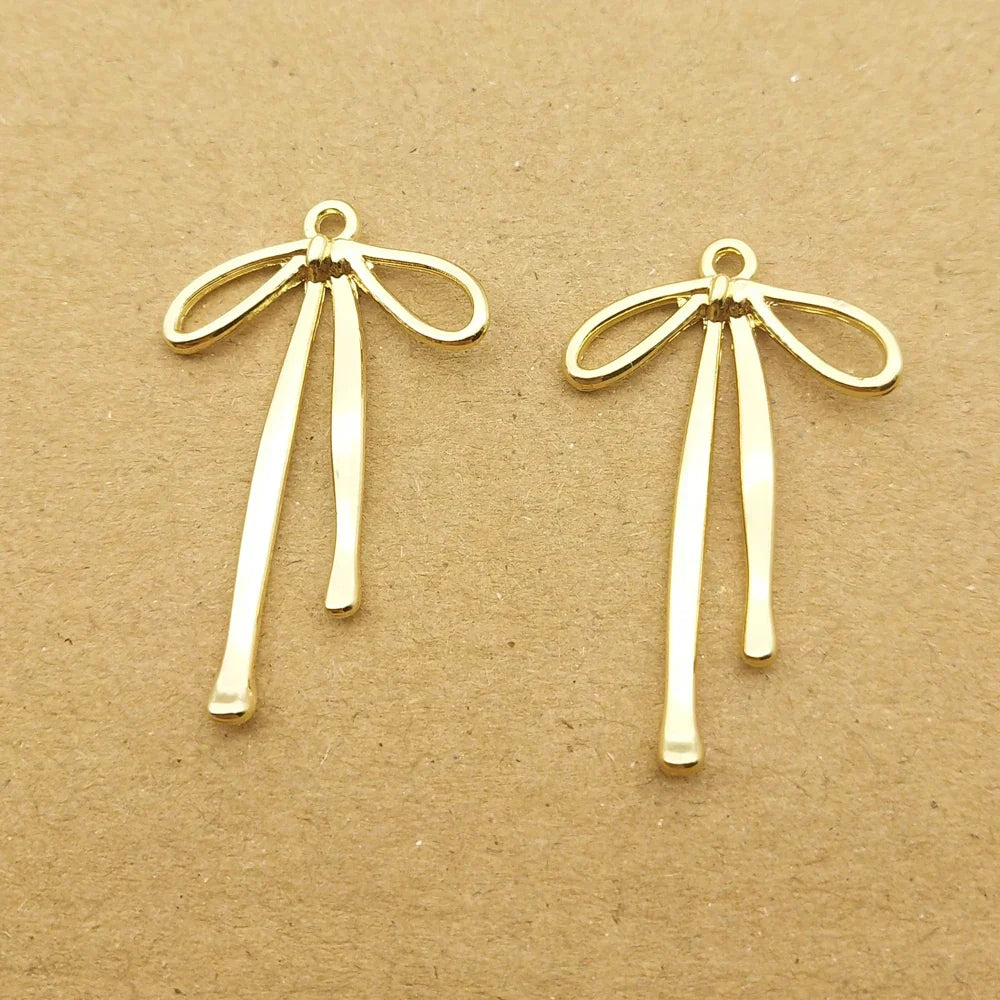 10pcs Bow Charm for Jewelry Making Craft Supplies