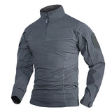 TACVASEN 1/4 Zipper Ripstops T-shirts With Zipper Pockets