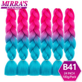 6 Bundle Braiding Hair 24 Inch Synthetic Jumbo