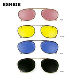 Depp Style Round Clip On Sunglasses Lens Blue