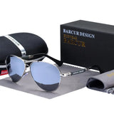 BARCUR Design Titanium Alloy Sunglasses Polarized Men's Sun