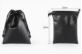 1PC PU Leather Headphone Drawstring Storage Bag