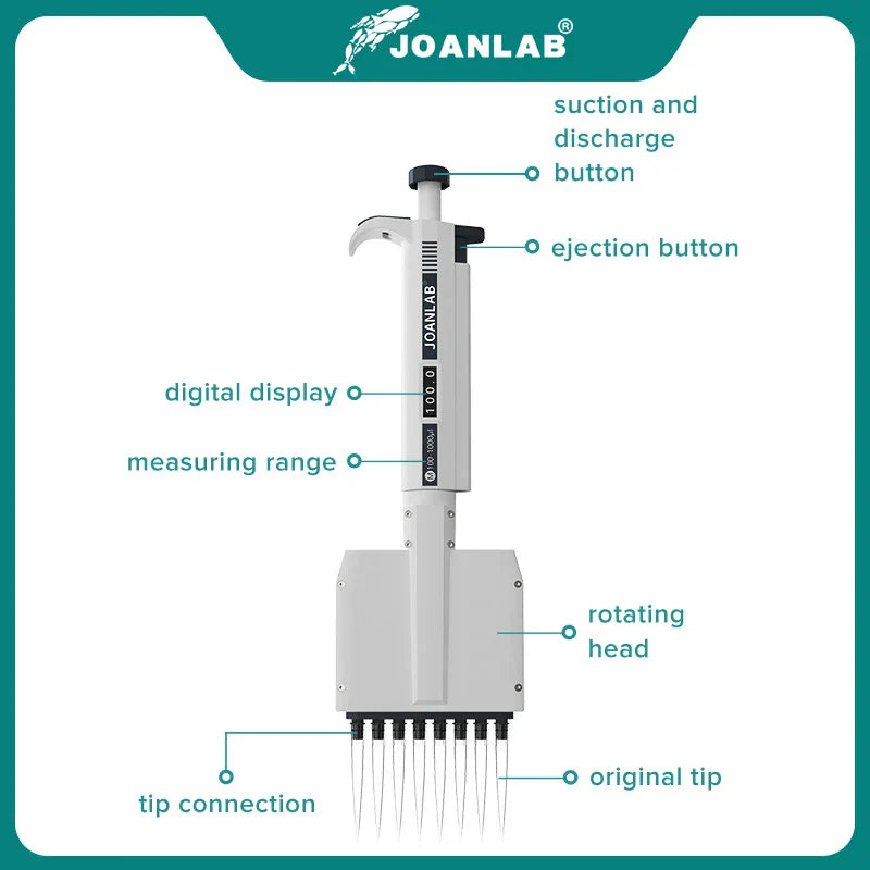 JOANLAB Official Store Multichannel Pipette Lab Equipment Manual