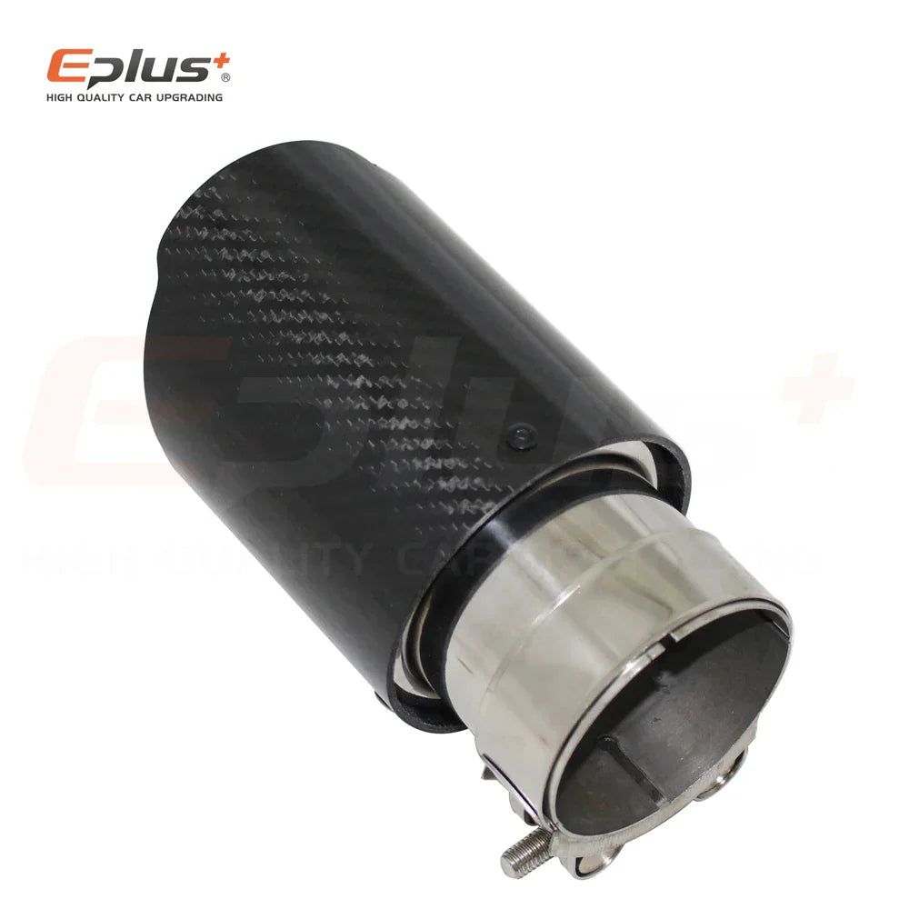 Car Glossy Carbon Fibre Exhaust System Muffler Pipe