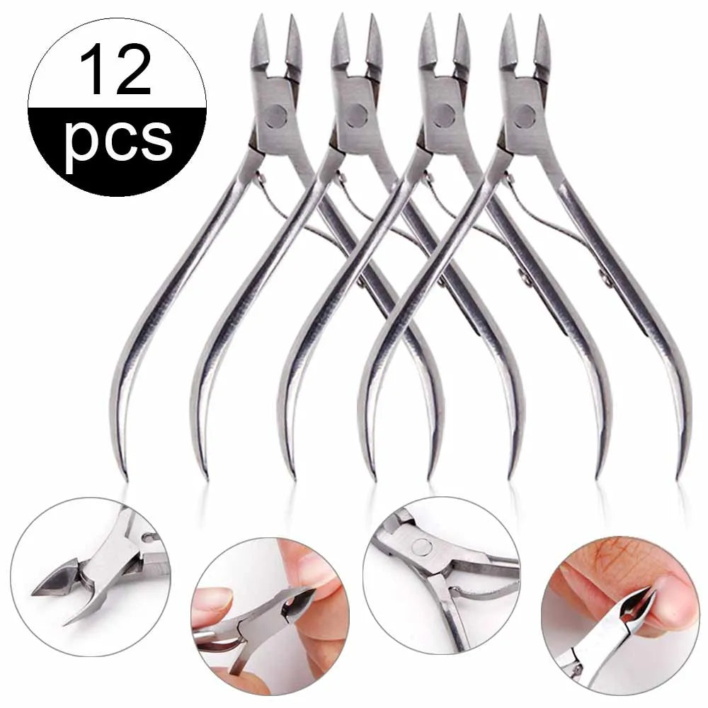 4/8/12pcs Stainless Steel Nail Cuticle Nipper Cutter Dead