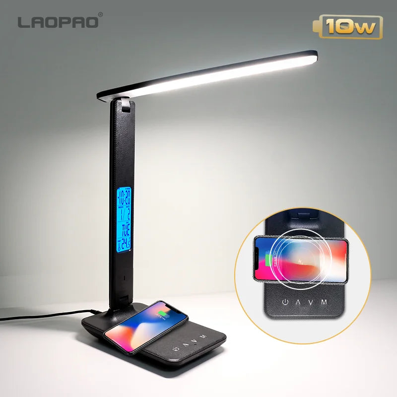 Hot QI Wireless Charging LED Desk Lamp 10W