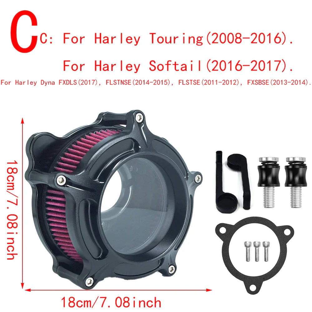 RSD Turbine Clarion Air Cleaner Matte Black Intake