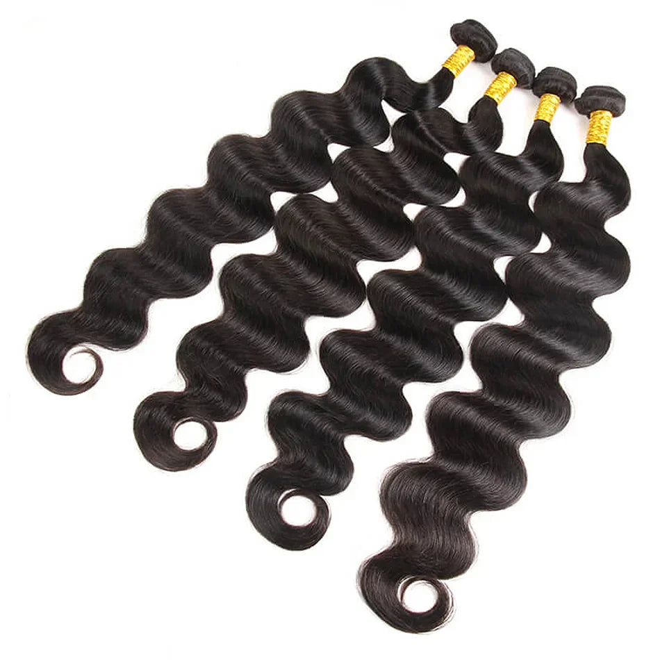 Body Wave Bundles With 6x6 Closure Brazilian Hair