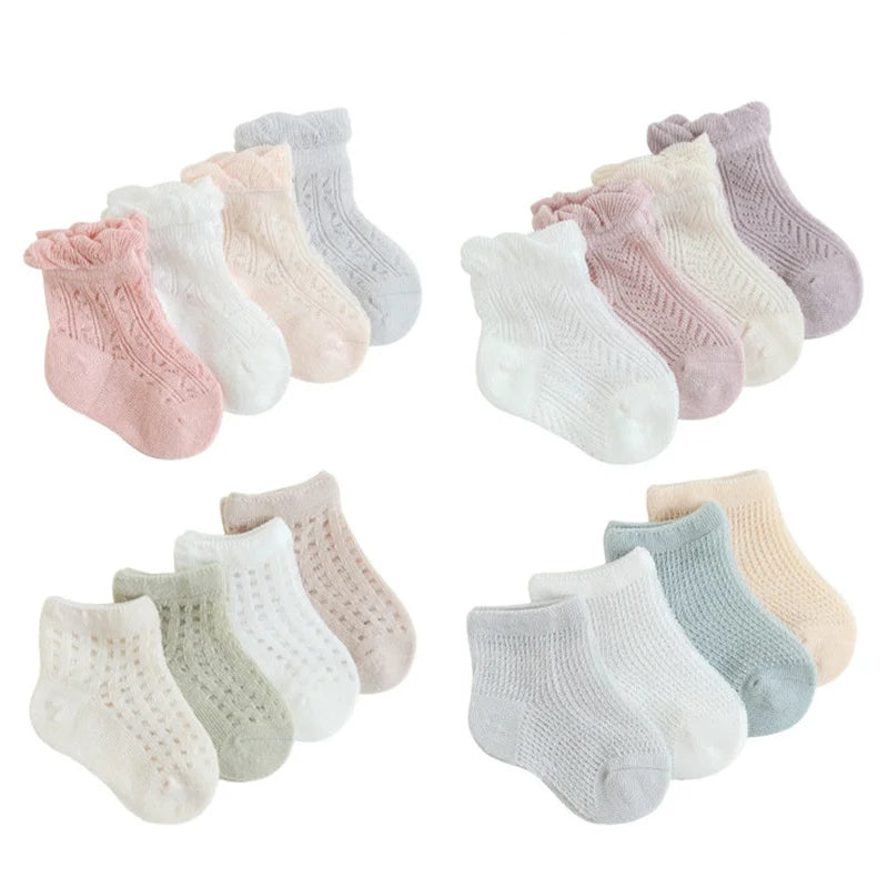 Lawadka 4Pairs/Lot Kids Socks for Girls Boys Cotton