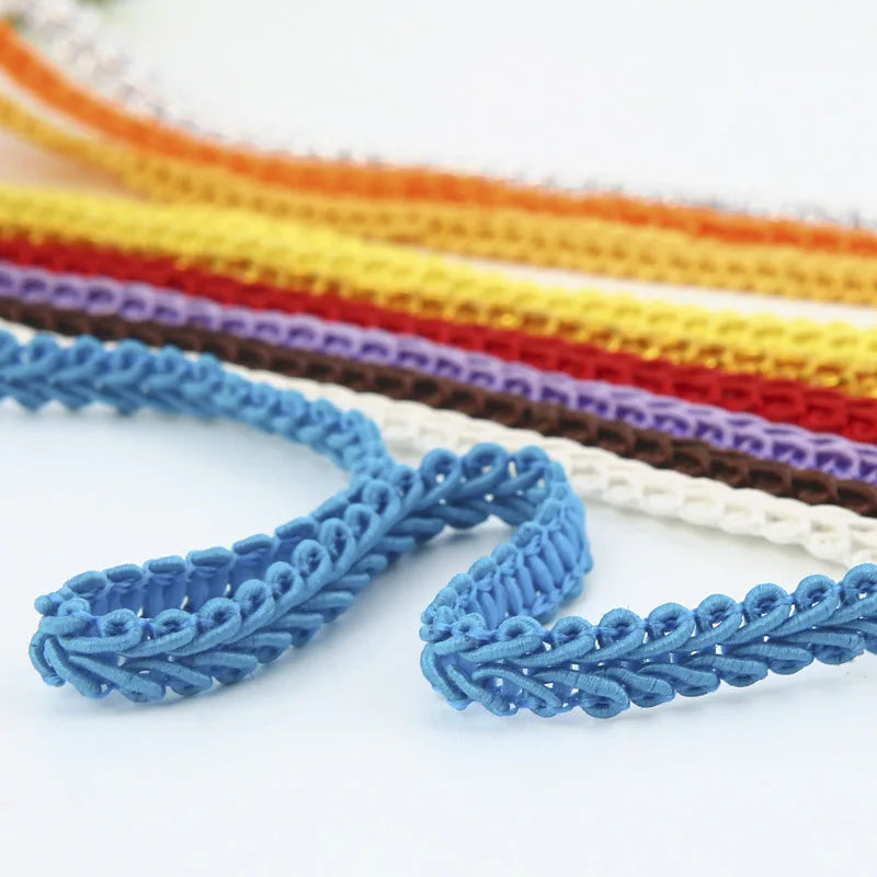 12mm Curve Cotton Lace Trim Centipede Braided Ribbon
