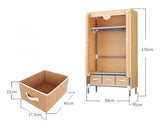 Non-Woven Fabrics Wardrobe Coffee Fabric Closet Portable Folding