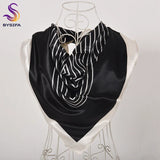 Spring And Autumn Female Satin Scarf,Big Square Scarves