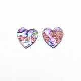 30x30mm 30pcs Acrylic with Shell Heart