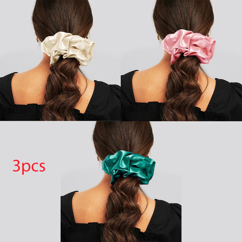 4Pcs/3Pcs Oversized Scrunchie Big Rubber Hair Tie Set